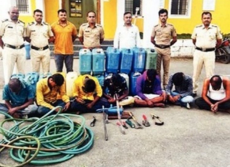 पेट्रोलपंप लुटण्याचा प्लॅन पोलीसांनी हाणून पाडला : ७ दरोडेखोरांना सापळा रचून पकडले
