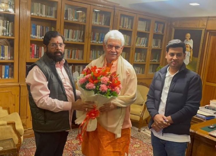 महाराष्ट्र भावनासाठी श्रीनगरात जागा उपलब्ध करून द्या : मुख्यमंत्री एकनाथ शिंदे यांची राज्यपालांकडे मागणी.